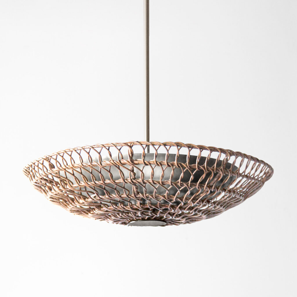 Natural Rattan with Brushed Nickel