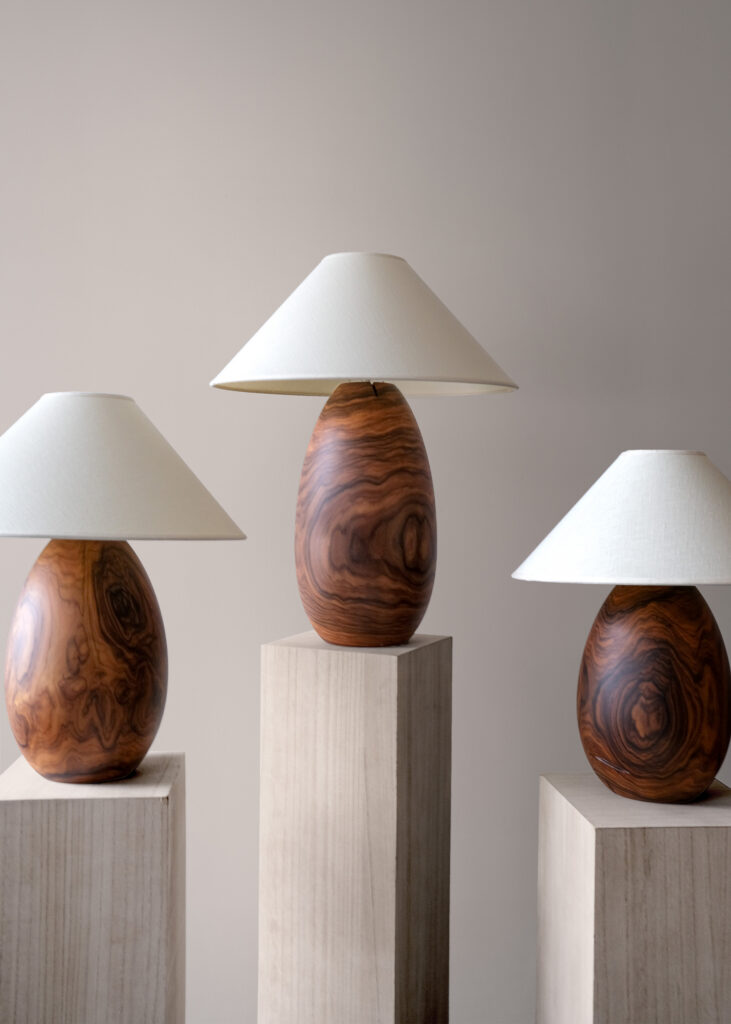Wood table lamps