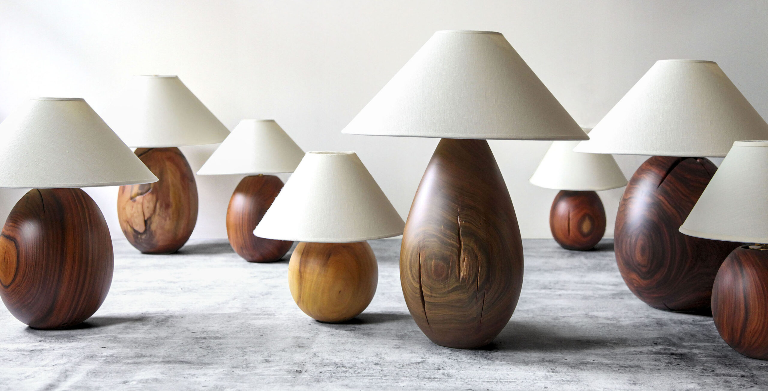Wood table lamps
