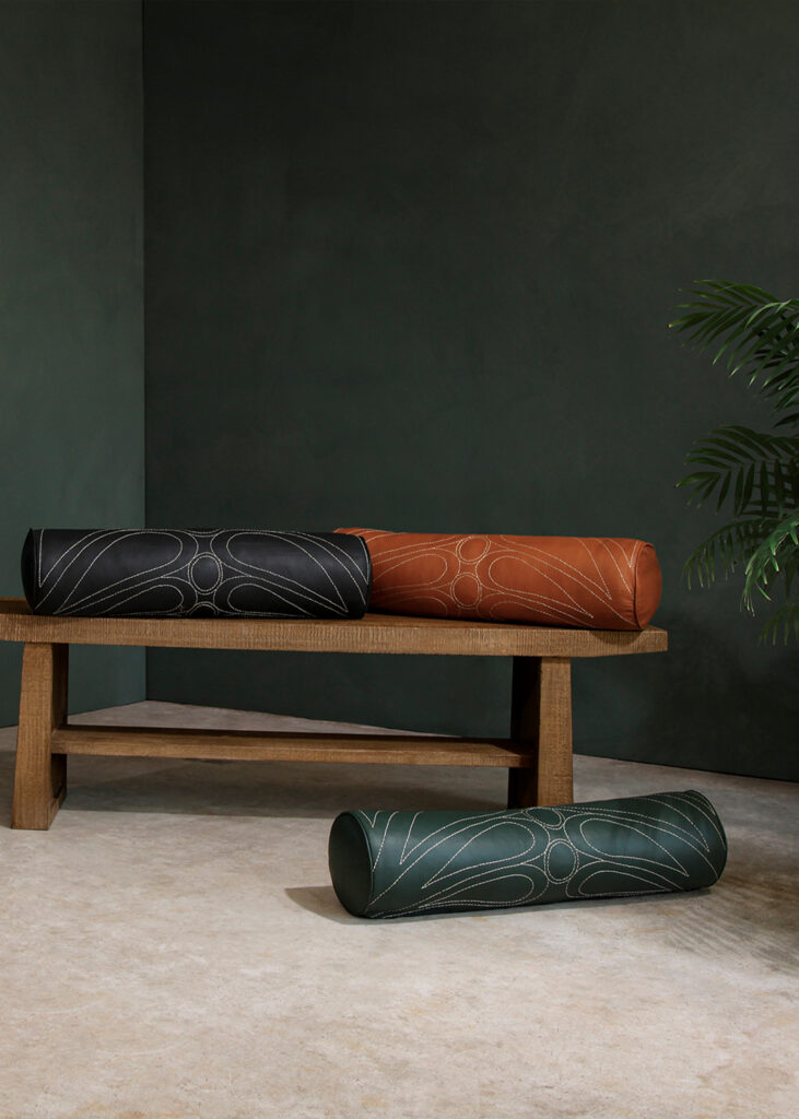 Talabartero_lifestyle_03 We've partnered with master craftsman Edgar Beltran Jaramillo and the skilled team in his Bogotá-based workshop to bring this collection to life. Each piece is crafted from a saturated jewel-toned color palette that draws on the works of Colombian artist Fernando Botero.